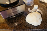 Making pizza dough.